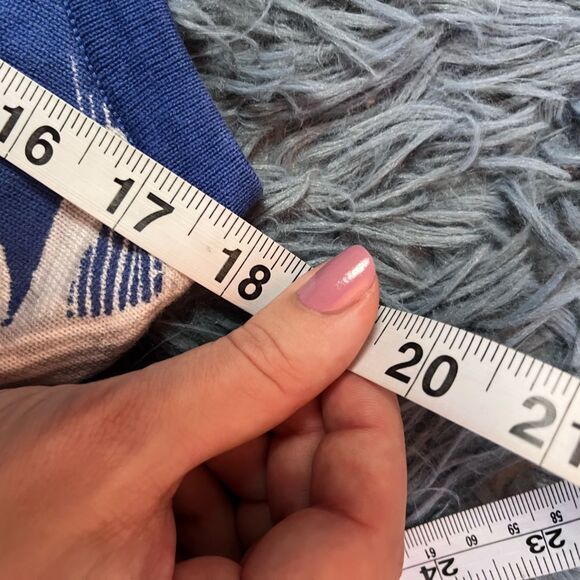 Nic+Zoe Blue Abstract Print Dress Size L - Picture 4 of 6